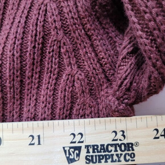 Duluth Trading Co Men's Brigadier Shawl Collar Sweater L Tall Burgundy Preppy - Picture 8 of 10